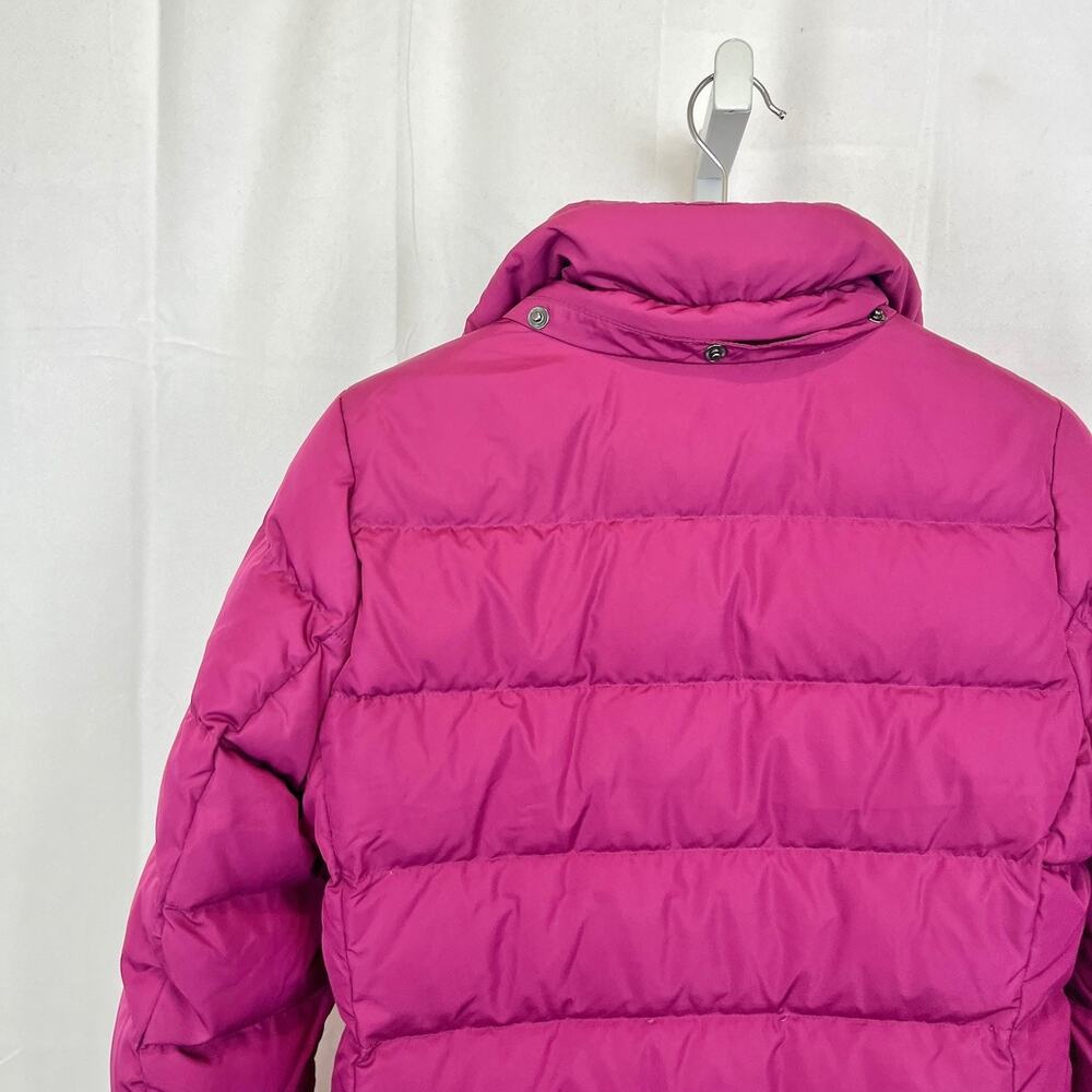 LANDS' END Down Winter Coat Full Zip Puffer Missing Hood Purple Size 4 6 S - Picture 6 of 10